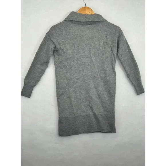 Cynthia Rowley Long Sleeve 100% Wool Ligth Grey Dress Minimalist Capsule Sz S - Picture 2 of 5